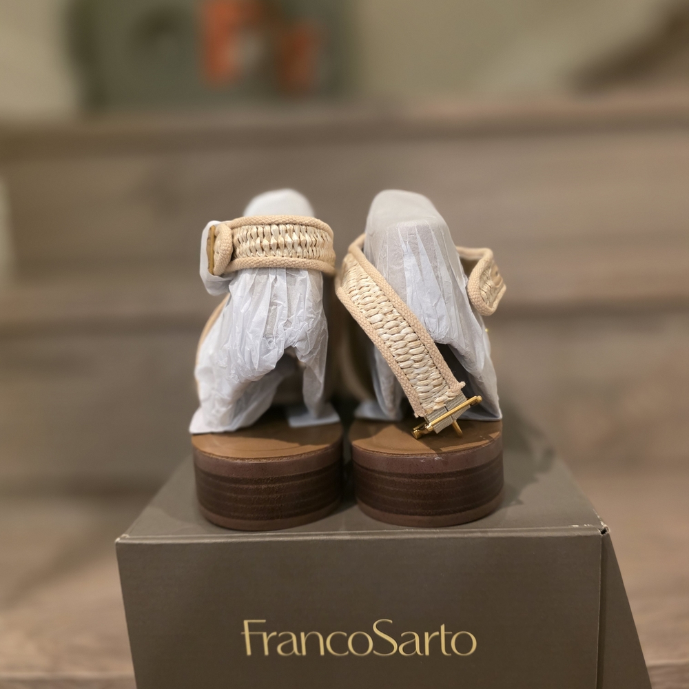 Franco Sarto Ina 2 Sandals in Natural Raffia - Picture 8 of 10